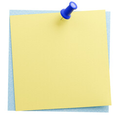 3D背景素材_画鋲_紙_黄色