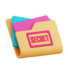 Document Secret 3D Illustration 