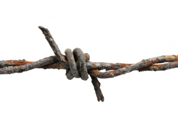 Barbed wire on an isolated background