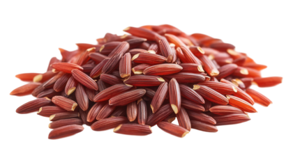 Harvesting fresh red rice isolated transparent background for culinary uses and health benefits