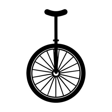 recommend clip art: unicycle isolated on white background