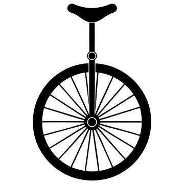 recommend clip art: unicycle isolated on white background