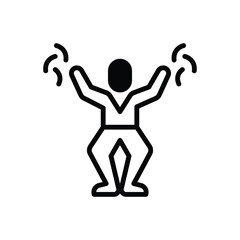 Black solid icon for enjoy