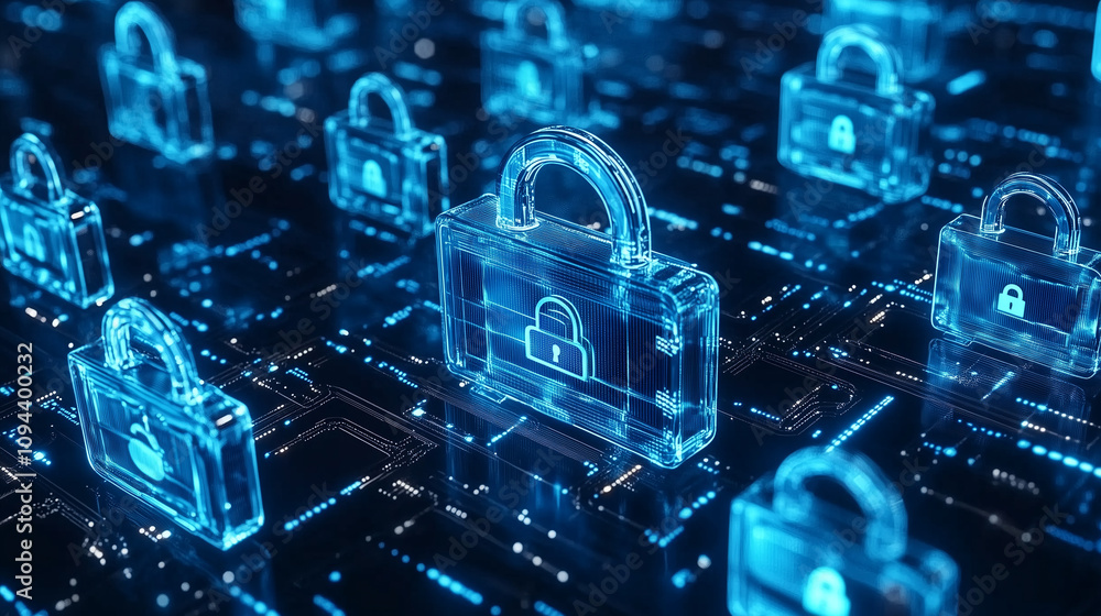 Poster cyber security principles emphasizing data protection strategies, encryption techniques, and informa