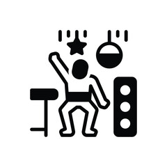 Black solid icon for nightclub
