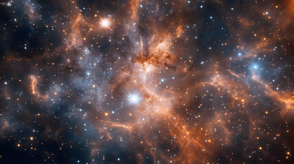 Naklejka premium A grand view of the cosmic web showing intricate filaments connecting galaxies.