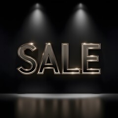 3d render of a word "sale" for black friday