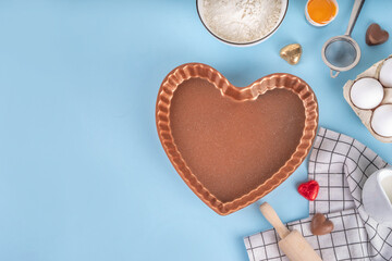 Sweet Valentine day baking background