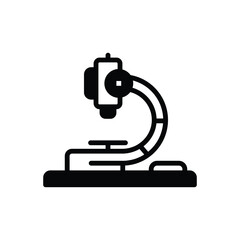 Black solid icon for microscope