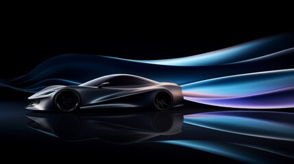 Artistic photography of car suspension featuring spirals and curves in dark black and indigo tones