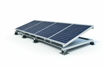 Ground-mounted solar panels; partially open.