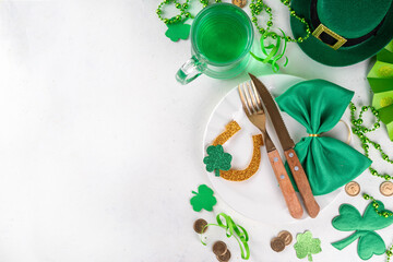 Saint patrick table setting background