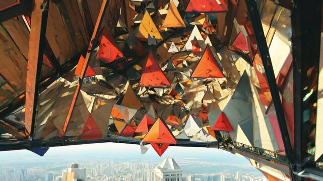 Abstract View of a Large Triangular Structure