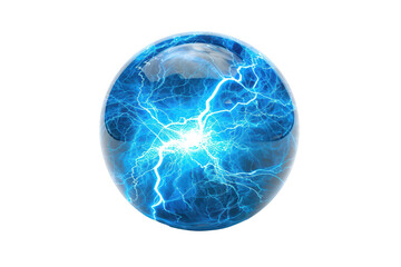 Blue Electric Ball on isolated background