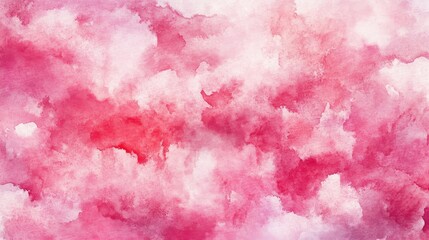 Fototapeta premium A vibrant abstract watercolor illustration with soft pink hues and blended textures, creating a dreamy, fluid atmosphere.