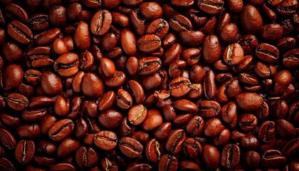 Richly Textured Background of Aromatic Roasted Coffee Beans