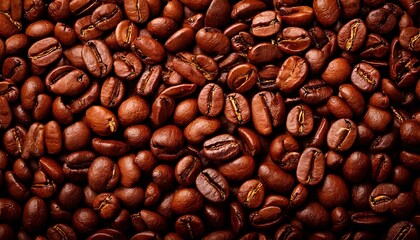 Richly Textured Background of Aromatic Roasted Coffee Beans