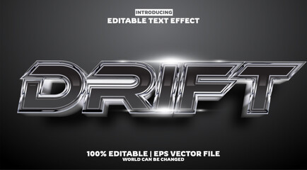 Drift editable text effect in modern trend style © Dhm