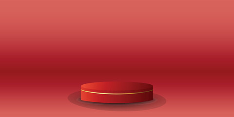 Podium display with background the same color as the podium. Modern studio, wall scene fashion, stage podium scene with for Award Ceremony. 3D rendering.