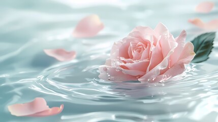 Digital technology Pink rose milk Flow swirl illustration poster background