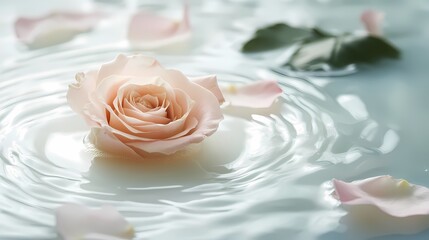 Digital technology Pink rose milk Flow swirl illustration poster background