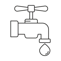 Tap water icon vector on white background