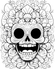 Fototapeta premium A skull with a smile on its face