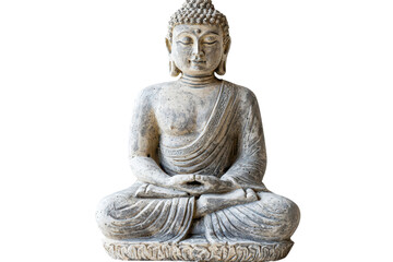 A serene Buddha statue in a meditative pose, showcasing intricate details and a peaceful expression.