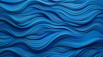 Abstract blue wave pattern with smooth textures.