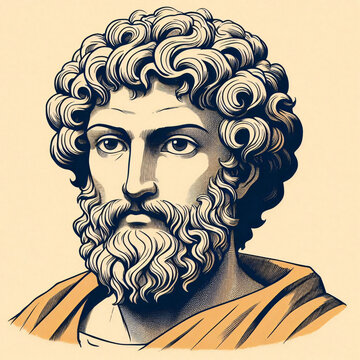 digital illustration of philosopher.