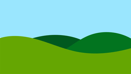 Obraz premium Simple green hill landscape, hills mountains, landscape nature outdoors