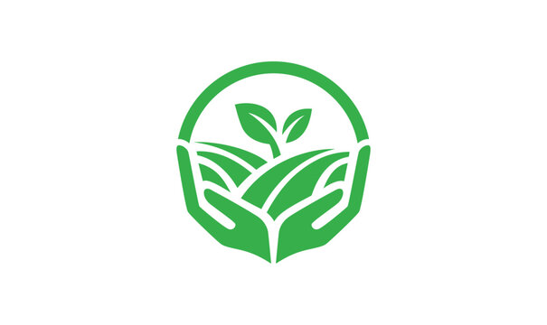 Nature eco agro farm icon logo agriculture vectors & illustrations
