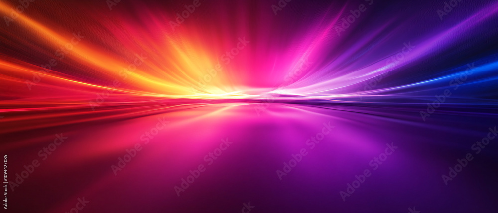 Poster vibrant abstract background with dynamic light rays and vivid colors, vibrant abstract background wi