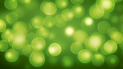 Abstract Green Bokeh Lights Background Image