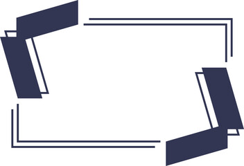 Abstract geometric frame with layered rectangles, symbolizing modern design and structure.