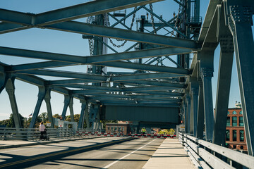 the Sarah Mildred Long Bridge over the Piscataway River in Portsmouth , NH, USA - August 2, 2024