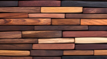 Vibrant Display of Stacked Wooden Pieces Showcasing Nature's Rich Tones and Intricate Patterns. Woodwork, Carpentry, Natural Concept