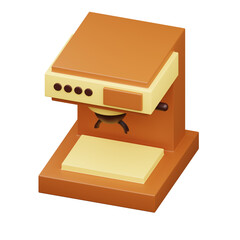 Coffee Machine 3D Illustration 