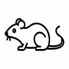The Rat Blacke and white image for illustration