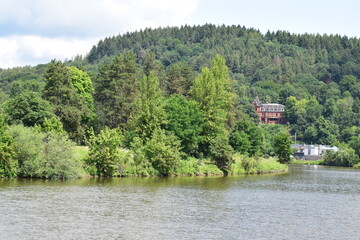 Saar in Mettlach during summer