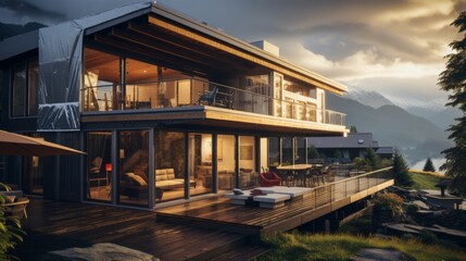 Obraz premium Steel roof under construction with aluminum foil insulation for heat reflection and protection