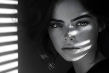 woman portrait close up shot, woman day, generative ai.