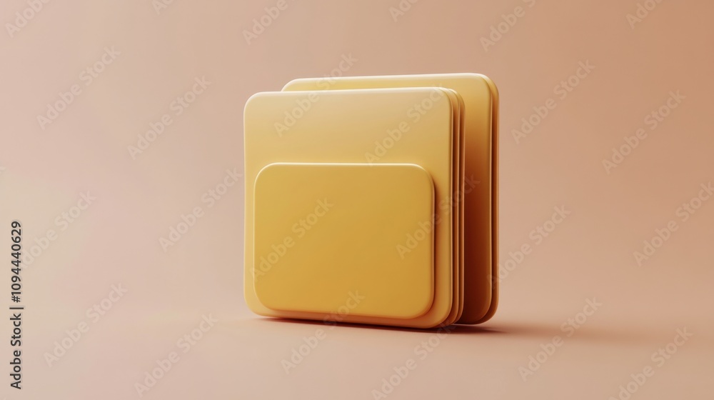 Poster Folder search icon rendered in a clean and modern 3D design