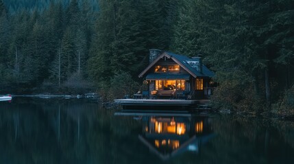 Fototapeta premium Gadget-free getaway in Vancouver Island, Canada, offering peaceful outdoor adventures