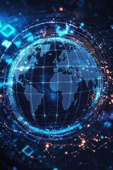 Obraz premium Secure Digital World Concept Emphasizing Cybersecurity and Protected Data Channels