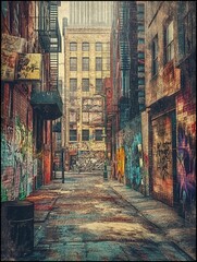 Fototapeta premium Vibrant City Street