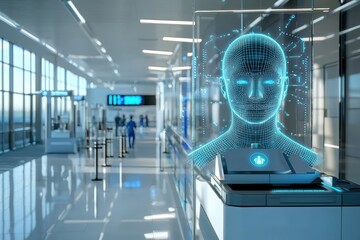 Futuristic Airport Security with AI-Driven Facial Recognition and Biometric Technology