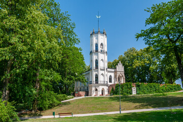 Neo-gothic Krasiński palace in Opinogóra Górna. Museum of Romanticism, Masovian Voivodeship, Poland