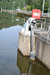 river lock and sluice system Mettlach, the highest in Germany