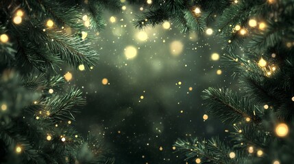 Fototapeta premium christmas tree with lights